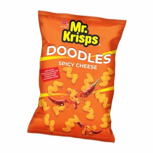 Mr.Krisps Doodles Spicy cheese – 12 x 80g