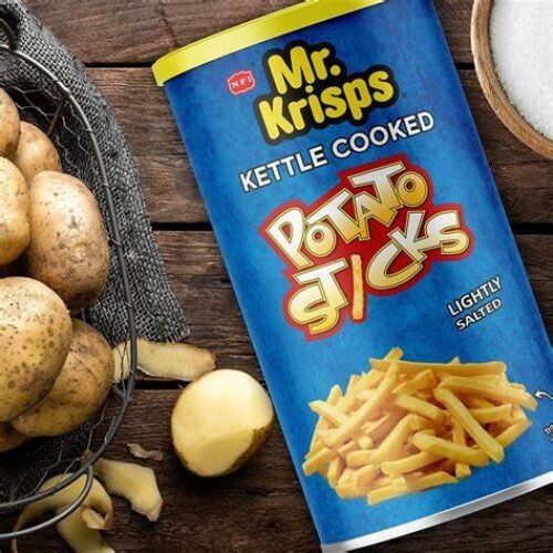 Mr.Krisps Kettle Cooked Sticks Lightly Salted-6x45g