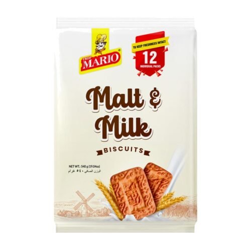 بسكويت ماريو بالشعير والحليب 540 جم (45 جم × 12 عبوة)